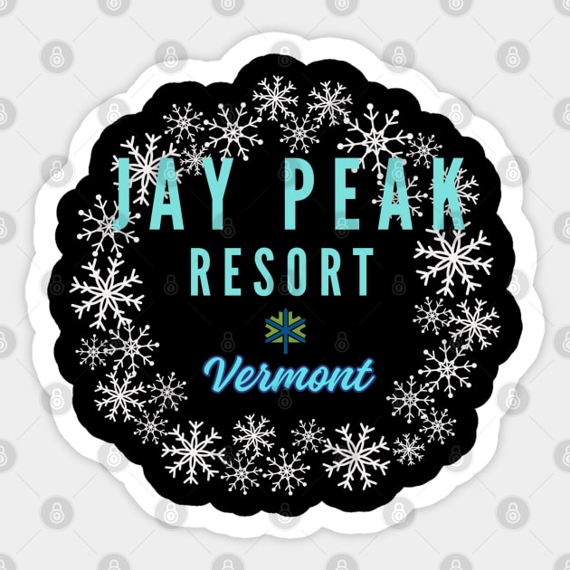 Jay Peak Resort Vermont, U.S.A  White snow. Gift Ideas For The Ski Enthusiast. Sticker by Papilio Art